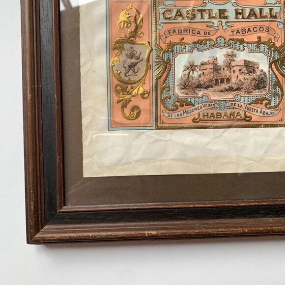 Castle Hall Habana Cigar Box Label Framed Vintage - Picture 4 of 9